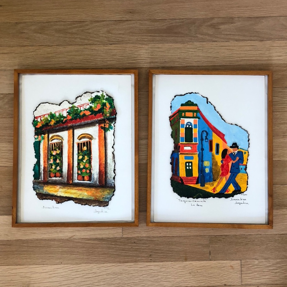 Two paintings done in Buenos Aires